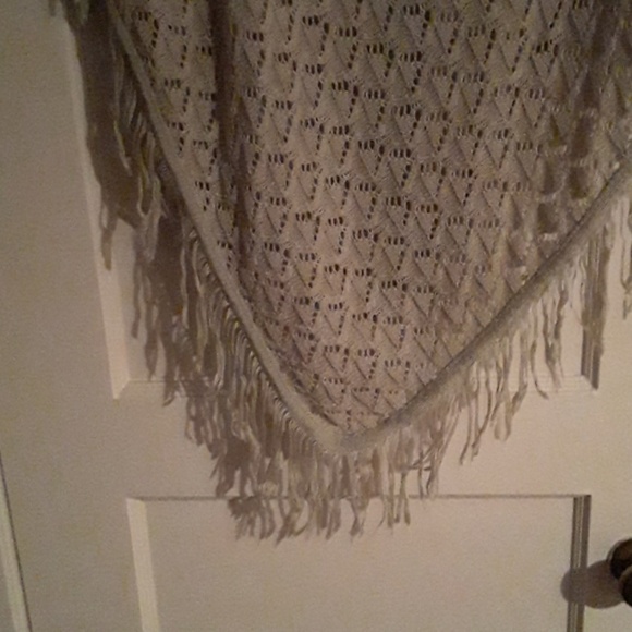 Beige poncho...worn once. - Picture 2 of 2